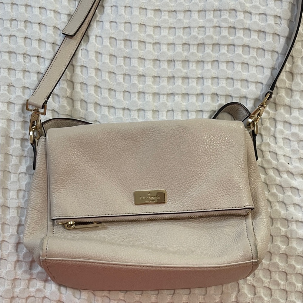 Kate Spade Beige Leather Crossbody Bag